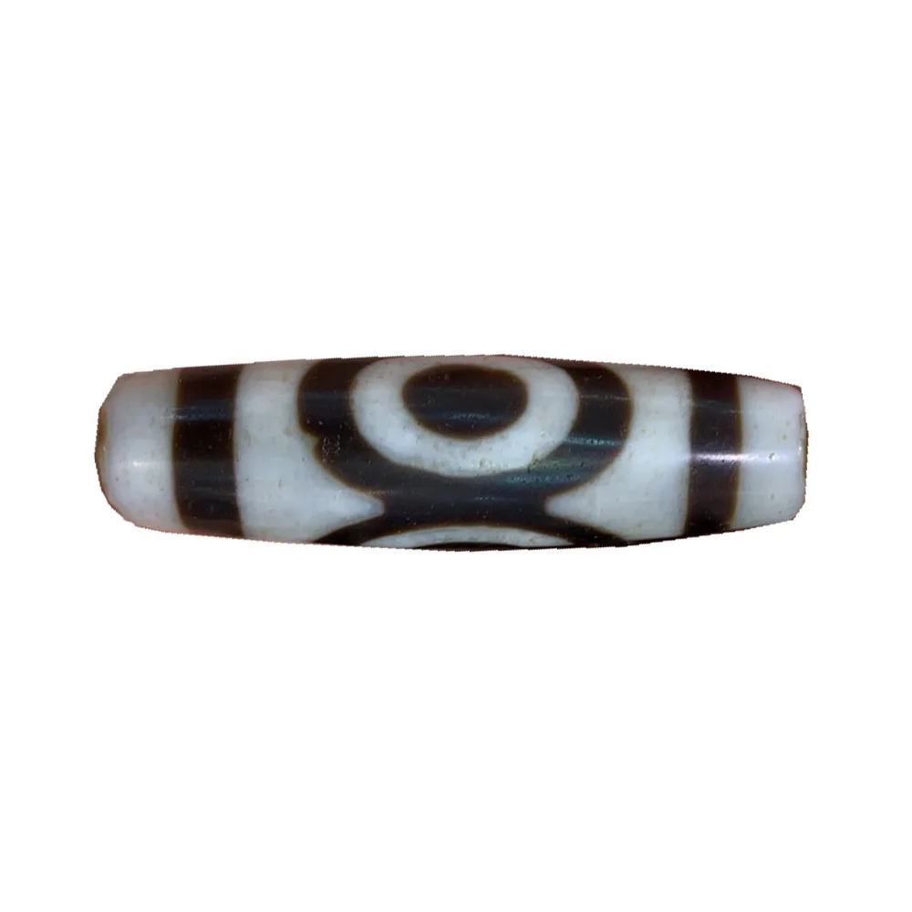 

1pc Natural Tibetan Agate Onyx Dzi Beads Tibetan Oval Three-Eyed 49x11mm White Agates Dzi Beads Jewelry Making DIY Necklace