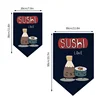 Japanese Noren Hanging Short Curtain Sushi Shop Kitchen Partition Half-curtain Triangle Flag Curtains Restaurant Decoration 5