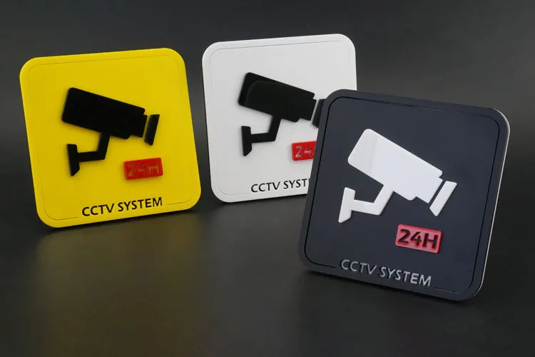100pcs/Pack Wasserdichte Sicherheit Kamera Aufkleber Wand Tür Warnung Aufkleber Zeichen Für CCTV Überwachung Dummy Kamera Zubehör – Detail 7