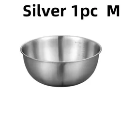 Stainless Steel Mixing and Serving Bowl (Silver 19cm M)