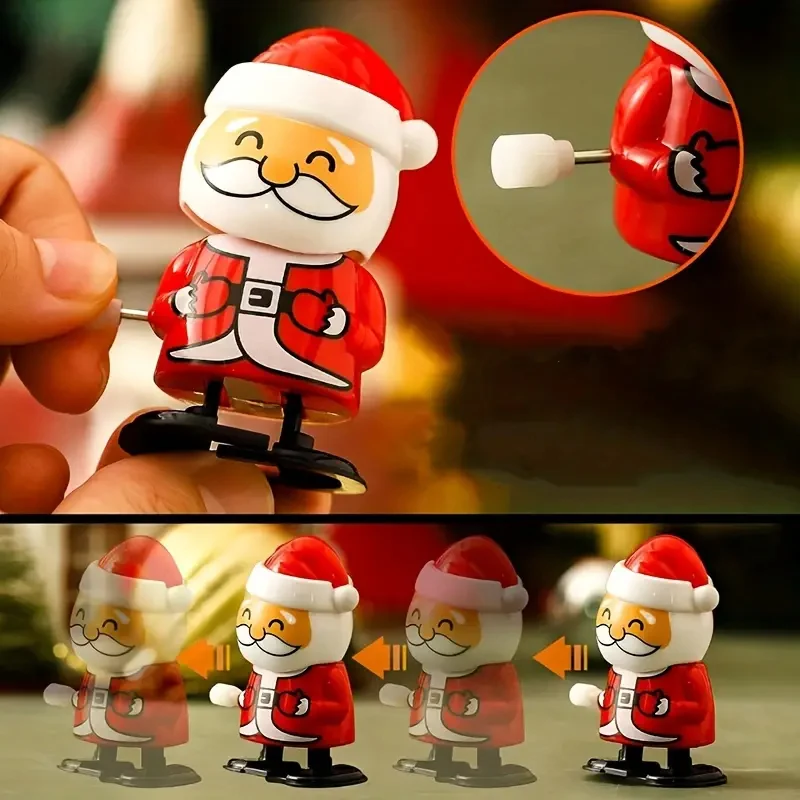 Christmas Wind Up Toys Wind-up Santa Claus doll wind-up walking bobbing head Christmas snowman elk wind-up toys gifts