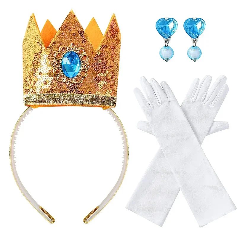 Princess Crown Headband Set for Kids Girls Halloween Carnival, hair accessories,cosplay necklace