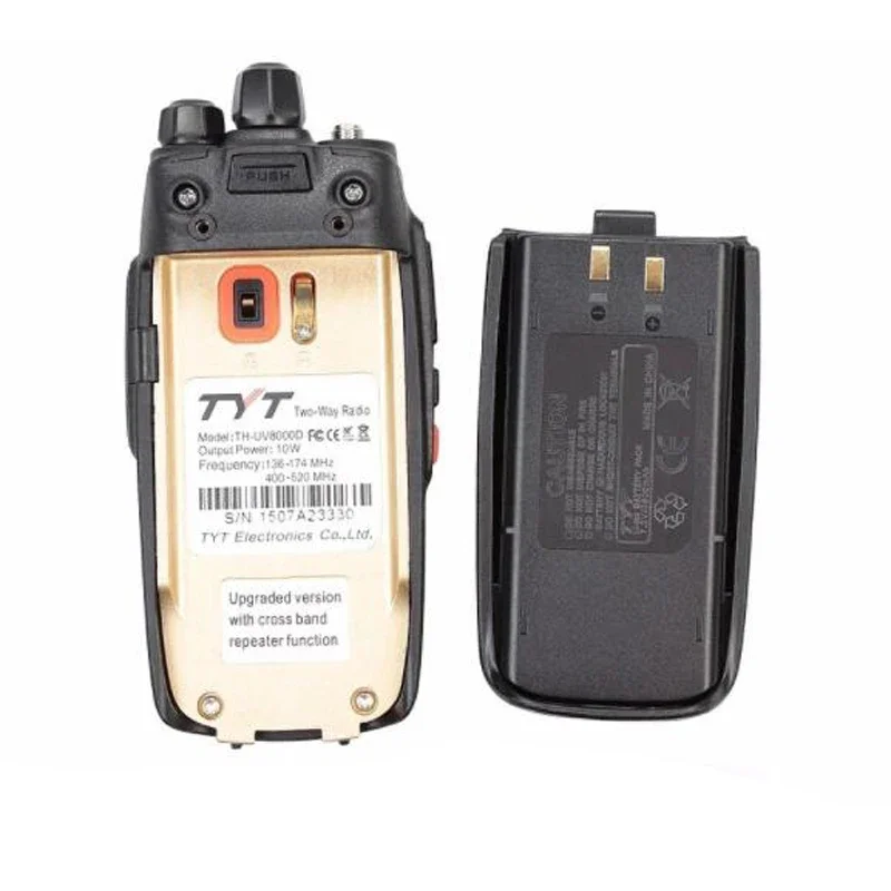 TYT TH-UV8000D Walkie Talkie Dual Band VHF UHF 10W 10KM FM Transceiver Amateur Radio 3600mAh Cross-Band Repeater Function Radio