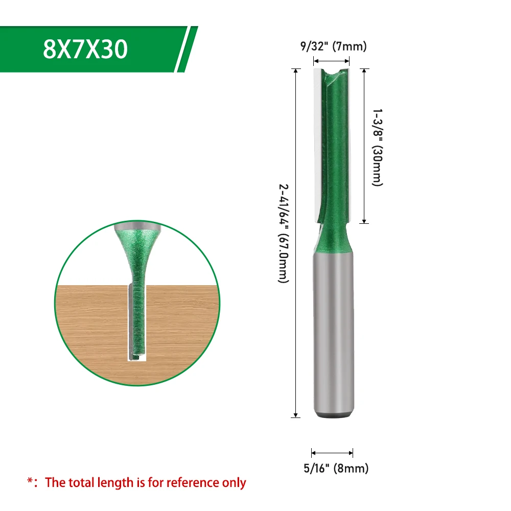 LAVIE 1 Stück 8 mm Schaft, Schlitzfräser 3–8 mm, Holzbearbeitungsfräser für Holzschlitzgravur C080020 – Detail 12