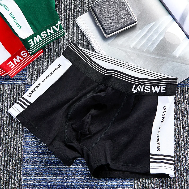 LANGSHA 3Pcs/Set Pure Cotton Boxer Mens Underwear Breathable Men Underpants Male Pure Men Panties Shorts Soft Boxer Shorts 6