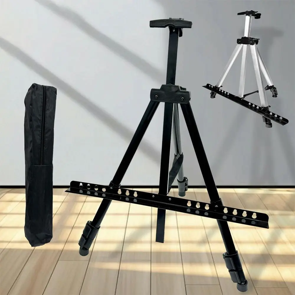 Adjustable Sketching Easel Black Silver Triangle Sketch Drawing Easel Tool Shelf Aluminum Alloy Display Stand Art Exhibition - 3