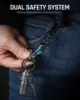 Titanium Magnetic Quick Release Keychain,Titanium Detachable Rotatable Key Chain Connector, Magnetic Key Holder with 2 Key Rings 4