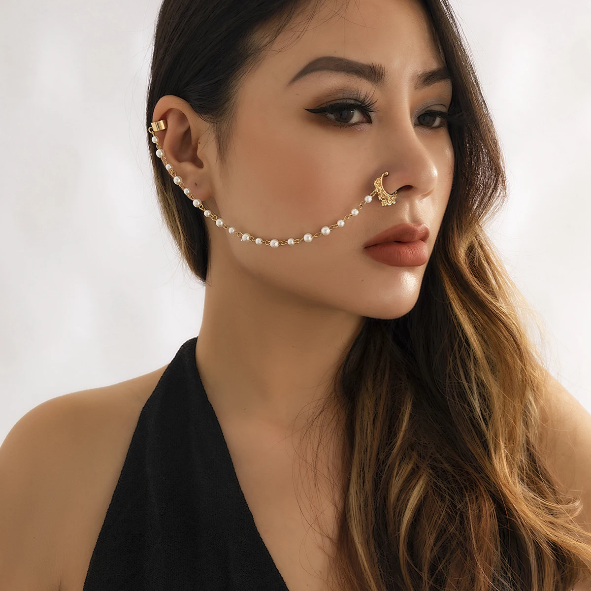 Lacteo – anneau de nez à la mode pour femme, faux Piercing pour le corps, bijoux de fête de mariage