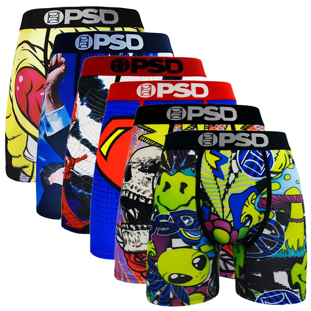 Men's Boxer Briefs S-XXL Soft Polyester Underwear, Quick-Dry Breathable Elastic Waistband Lightweight Boxer Shorts for Men 1
