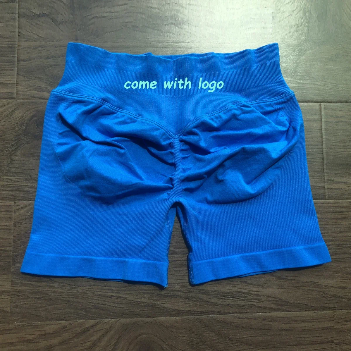 Impact Shorts 4.5" With Logo Low Ribbed Band Yoga Shorts Seamless Scrunch Bum Workout Gym Shorts Yoga Booty Running Short Pants 6