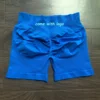Impact Shorts 4.5" With Logo Low Ribbed Band Yoga Shorts Seamless Scrunch Bum Workout Gym Shorts Yoga Booty Running Short Pants 6
