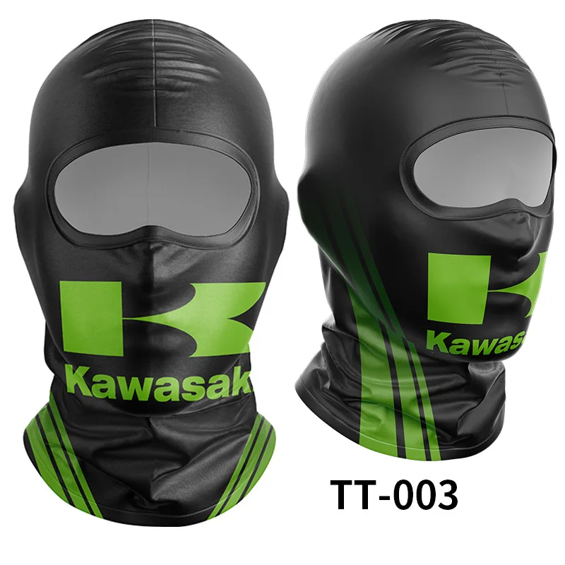 New Kawasaki Bike Ice Silk Head Cover, Motorcycle Sunscreen Mask, Motorcycle Helmet Head Cover 5