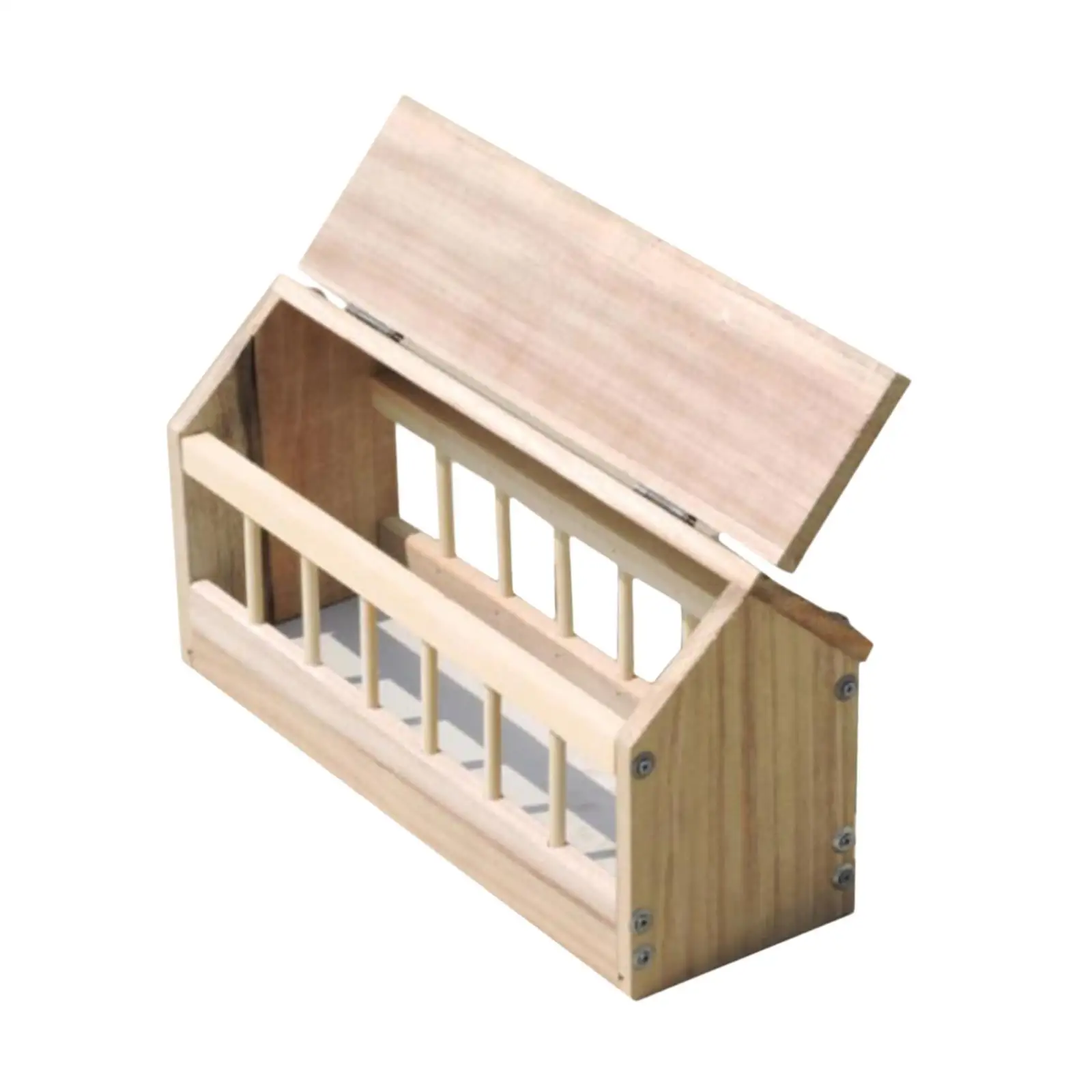 40cm Wooden Pigeon Feeder Trough Food Dispenser House Design Pigeon Supplie Poultry Trough Dish Bird Feeder for
