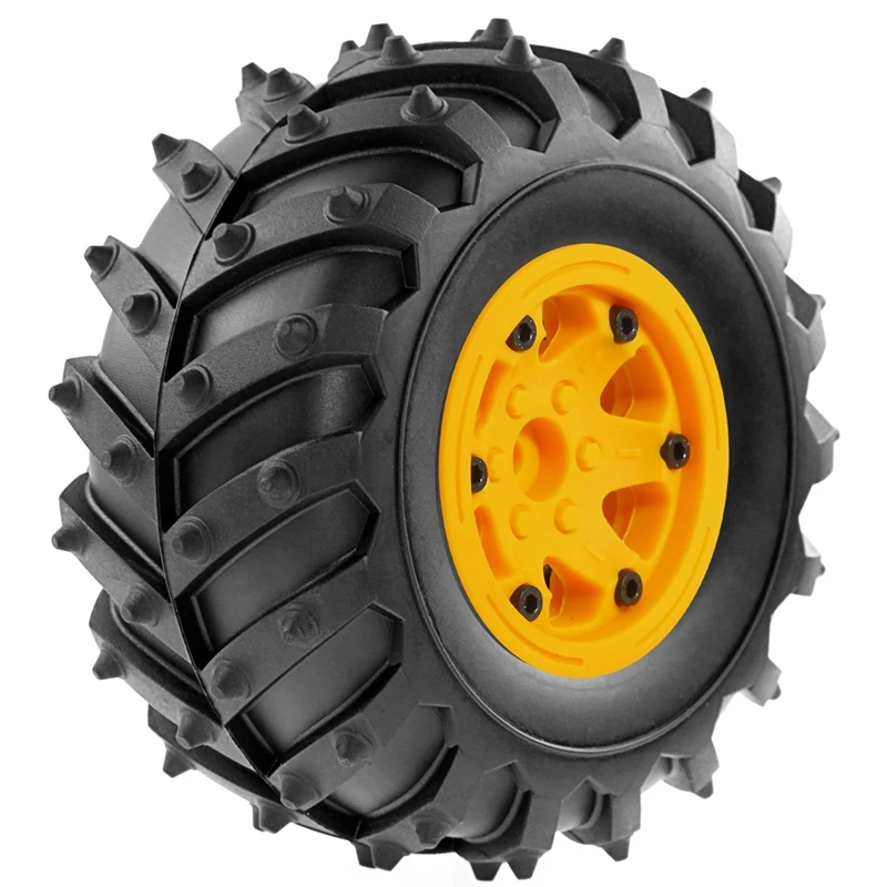 4개 128mm 1/10-비드락 휠 림 고무 타이어 세트 (1/10 RC 크롤러 자동차 TRX4 D90 D110 Axial SCX10 블랙-ABVK 용)