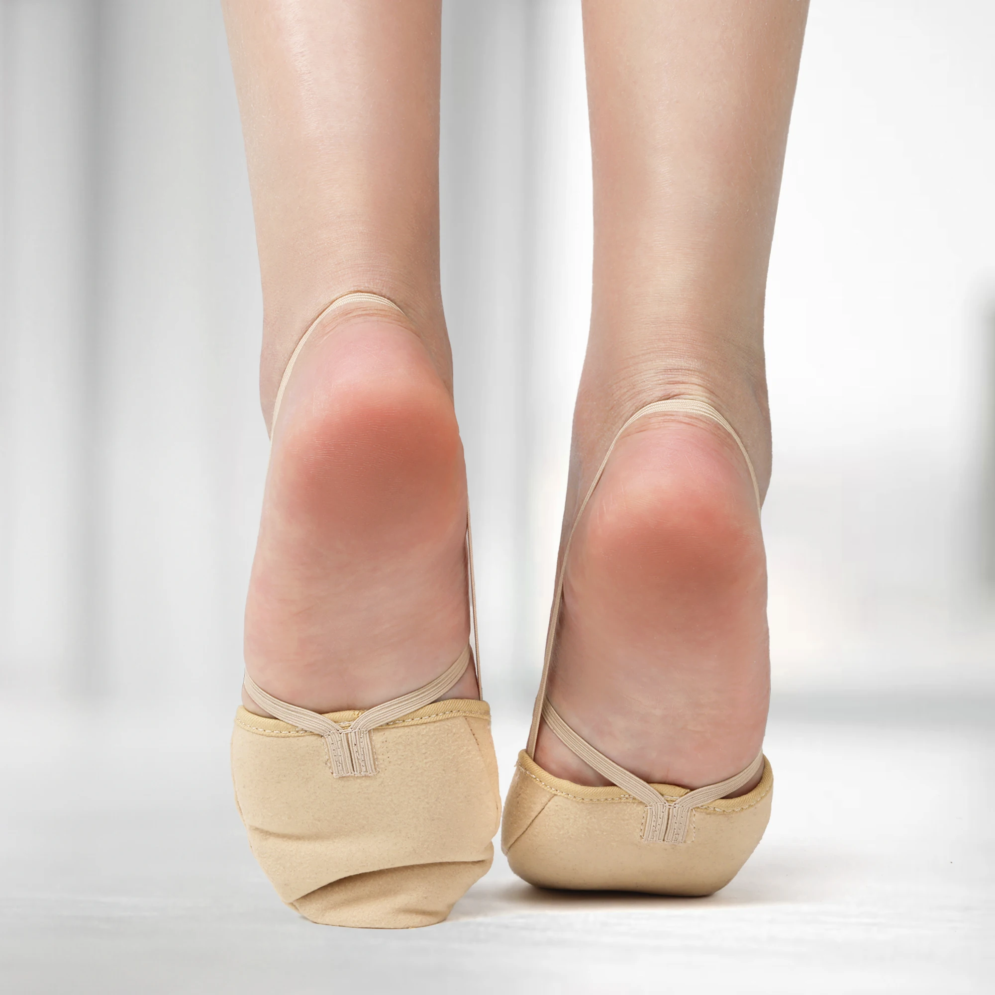 Professional Artistic Rhythmic Gymnastics Shoes Women's Semi-Palm Shoes Children's Suede Dance Toe