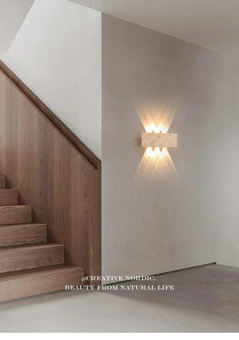Wabi Sabi Outdoor Stone Strip Wall Lamp view 8