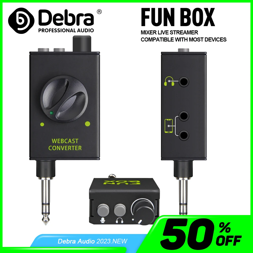 DJ Console Mixer Live Streaming Adapter Output Devices Supports Smartphones Laptops PC etc for Conversation Karaoke Recording