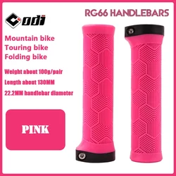 Vibrant Ergonomic MTB Handlebar Grips - Multicolor Rubber Bicycle Grips (Pink pair)
