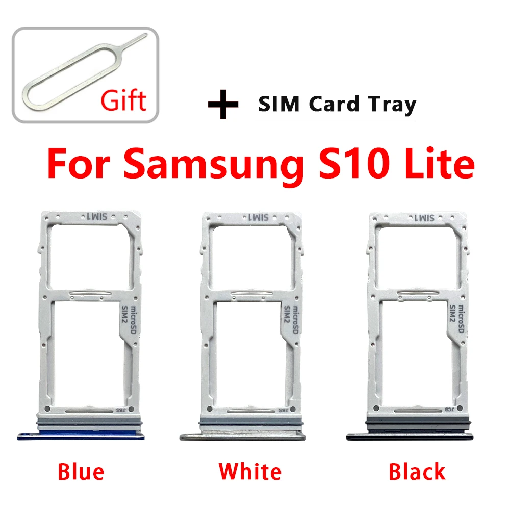 Sim Card Holder For Samsung S10 Lite G770F G770F/D G770 OEM Phone New Dual SIM Chip Drawer SD Card Tray Adapter Slot