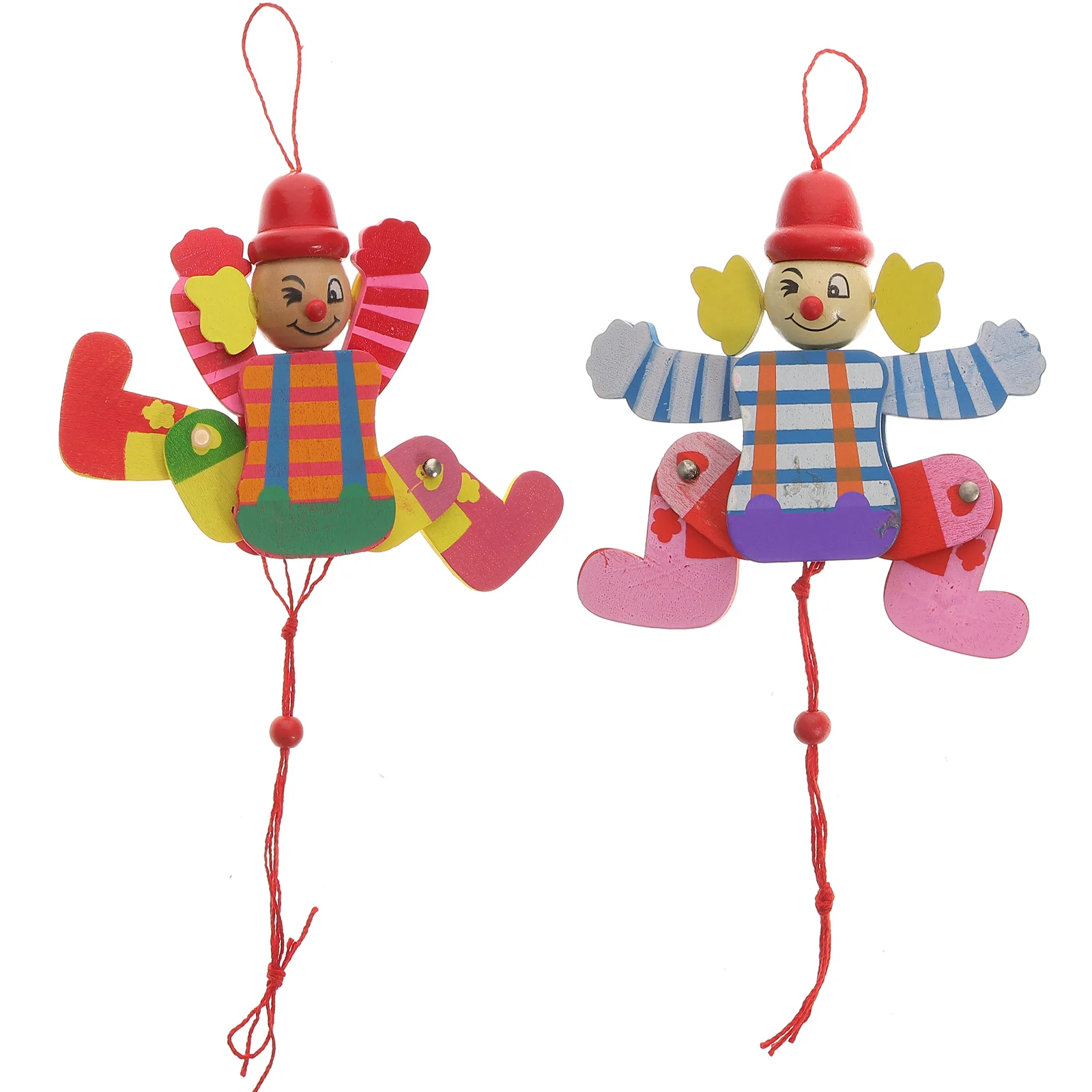 Marionettes Puppet Pull String Clown Kids Marionette Toy Clown Marionettes Puppet Wood Clown Toy