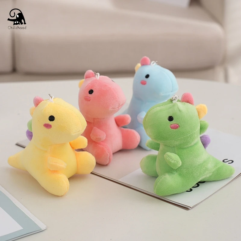 

1Pc Fashion Cartoon Soft Plush Animal Cute Plush Dinosaur Keychain Doll Toy Car Keyring Bag Pendant Jewelry