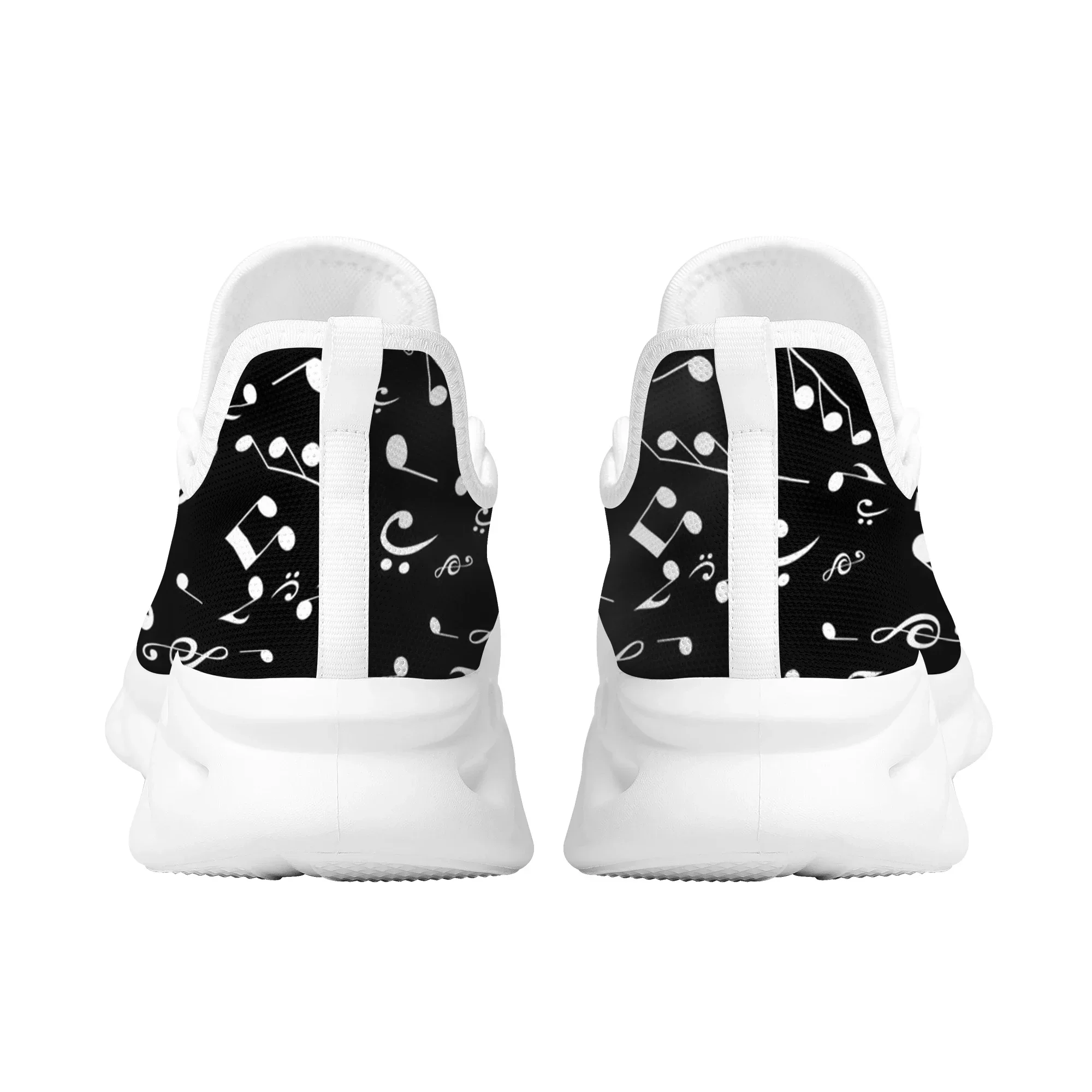 Piano Music Design Sneakers Comfortable Non-slip Lace Up Mesh Swing Shoes New Note Staff Pattern Ladies Flat Shoes Zapato