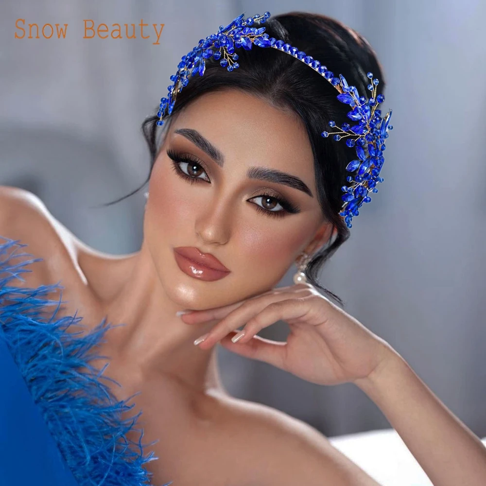 Handmade Crystal Hair Accessories Hair Band For Brides Women Wedding