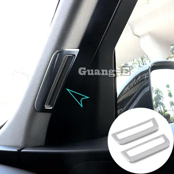 For Jaguar F-PACE FPace 2016 2017 2018 2019 2020 2021 Car Garnish Detector ABS Matte Trim Front Air Condition Outlet Vent Stick 1