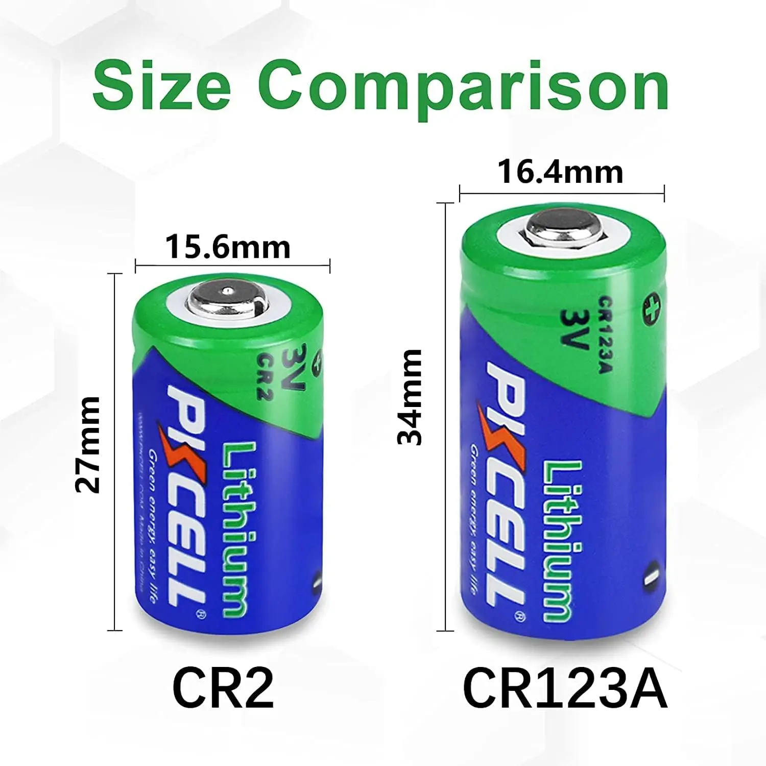 24PCS PKCELL CR123A 3V Lithium Batteries CR17345 EL123AP V123 KL123LA CR123R DL123A