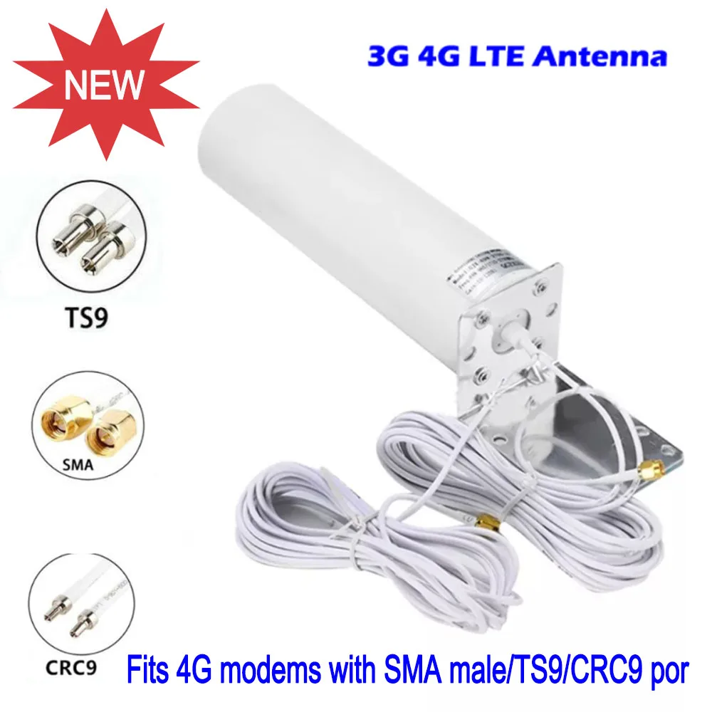 

High Gain 3G 4G External Antenna Outdoor Antenna 4G LTE Antenna 5m Dual Slider CRC9/TS9/SMA Connector For 3G 4G Router Modem