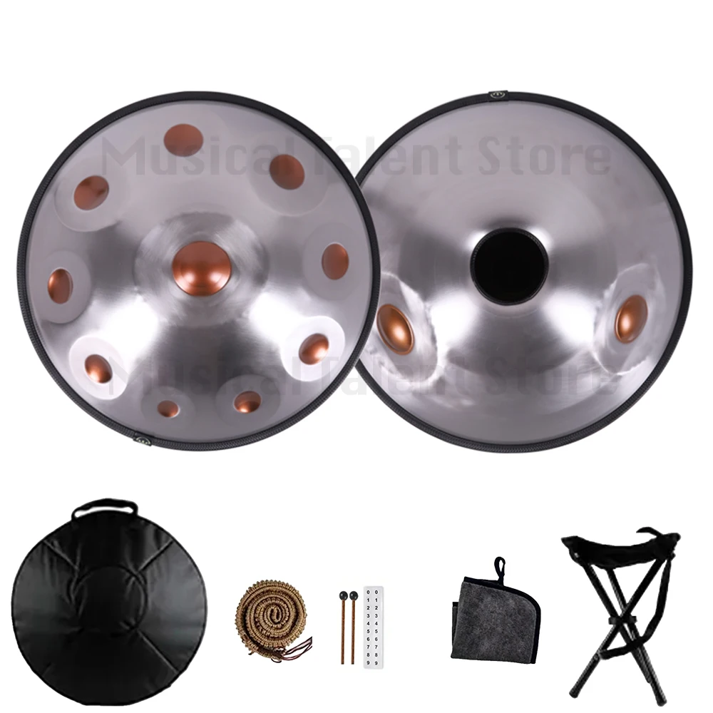 12notes Handpan drum in D Minor,Kurd,22 inch steel tongue drum professional tambor yoga meditation music instrument gift
