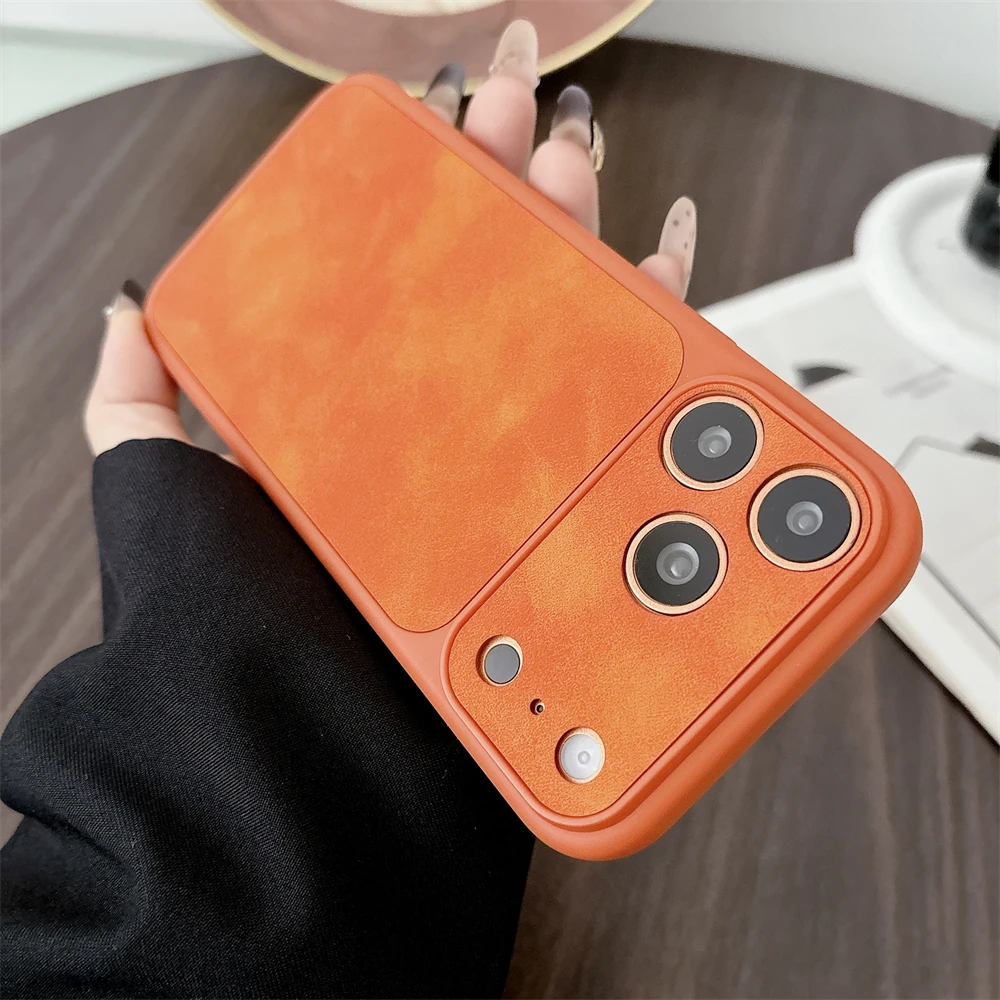 Shockproof Matte Leather Phone Case For Iphone Pro Max Luxury_voghion.com