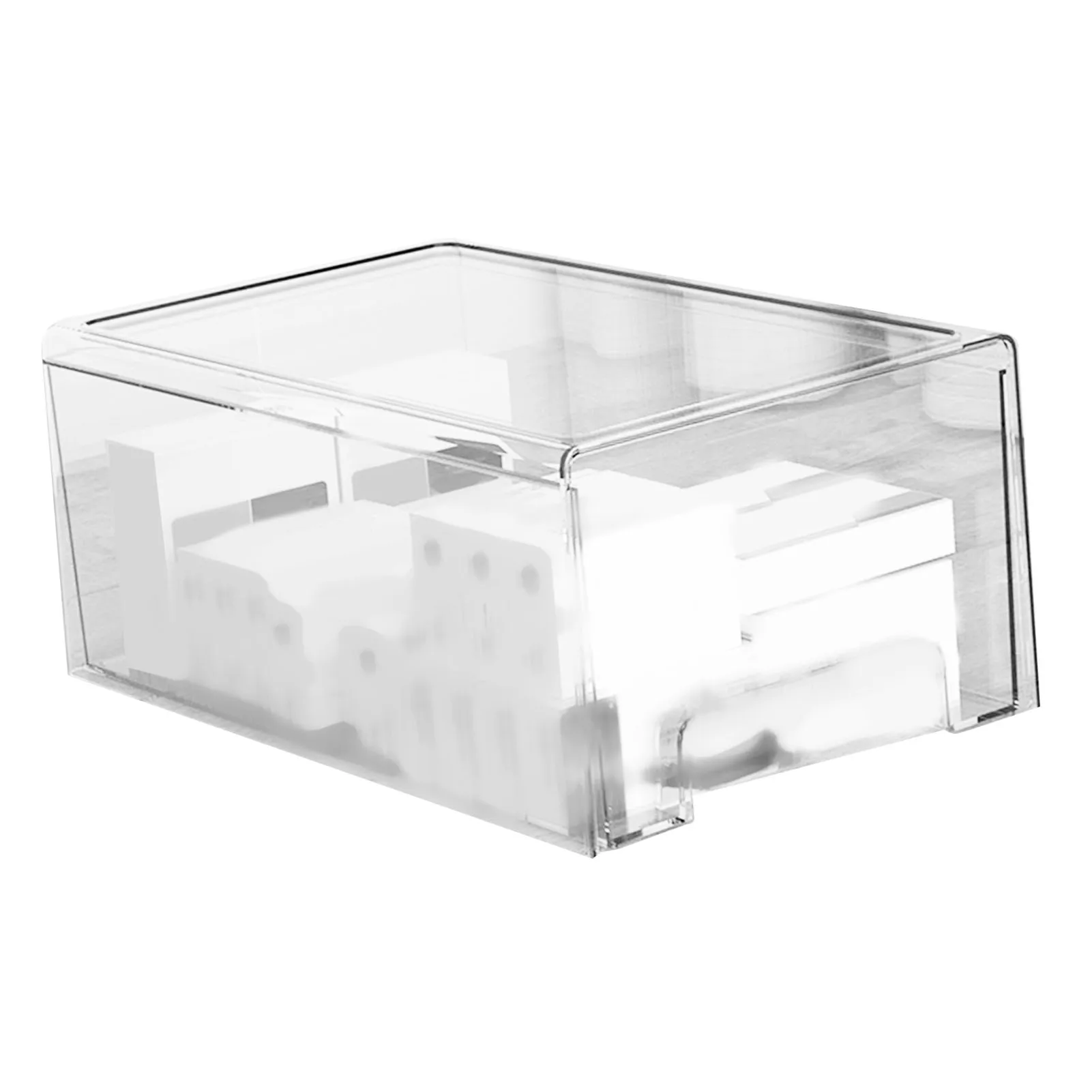 Acrylic Storage Box, Clear Drawer Organizer Stackable Dustproof Large Capacity Elegant Acrylic Desktop Organizer