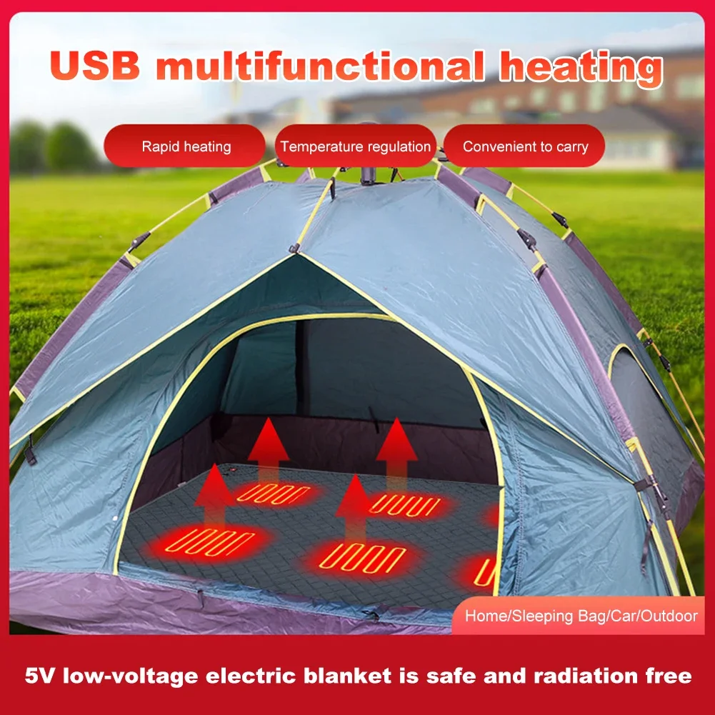 Heated Sleeping Bag Pad Mat 70x59 Inch 2