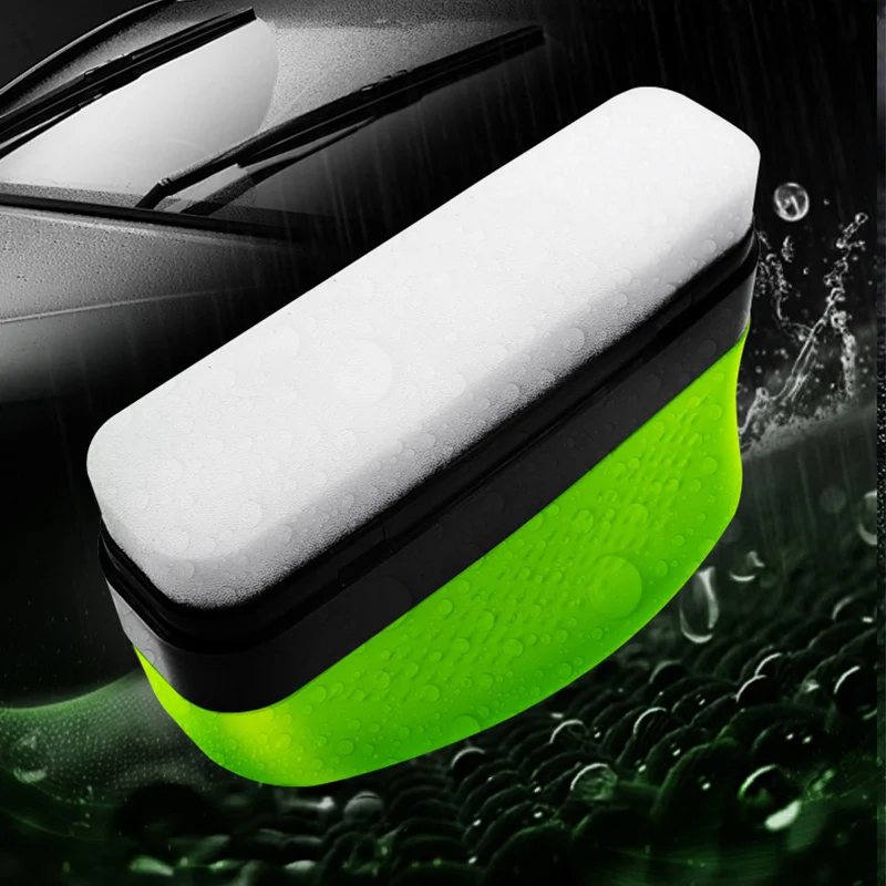 Car Glass Oil Film Remover Automotive Car Glass Sponge Cleaning Brush Front Inside Windshield Glass Oil Film Cleaning Agent 3