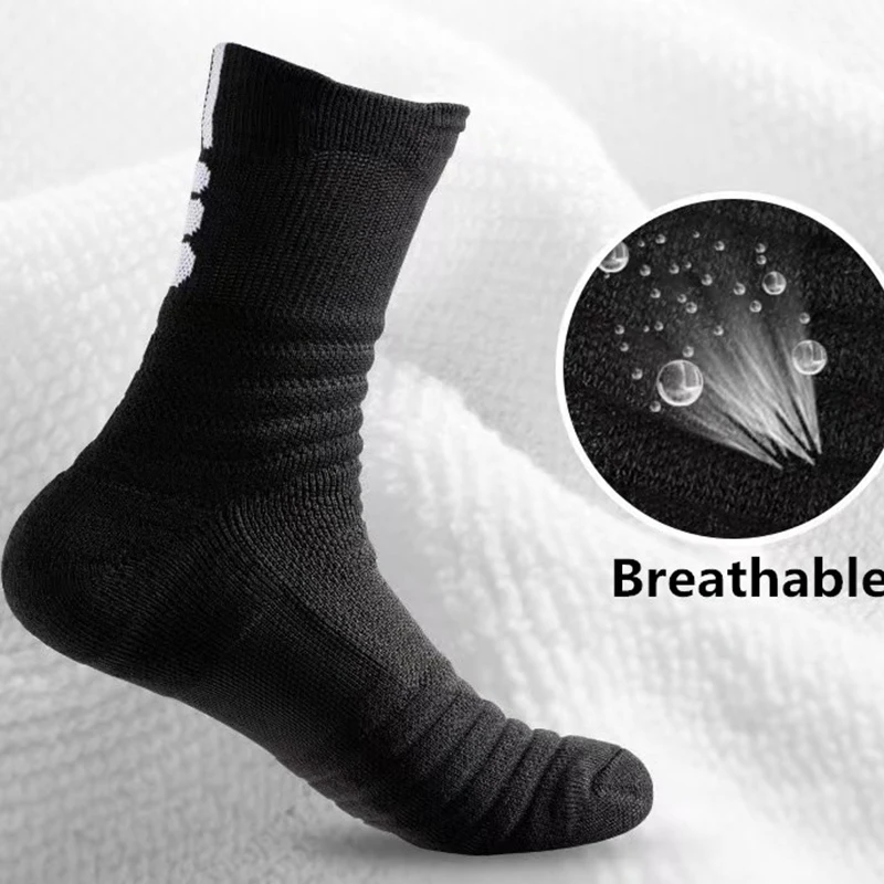 Men’s Socks Compression Stockings Breathable Basketball Sports Cycling Socks Moisture Wicking High Elastic Tube Sport Sock 1Pair Best Sellers In Accessories