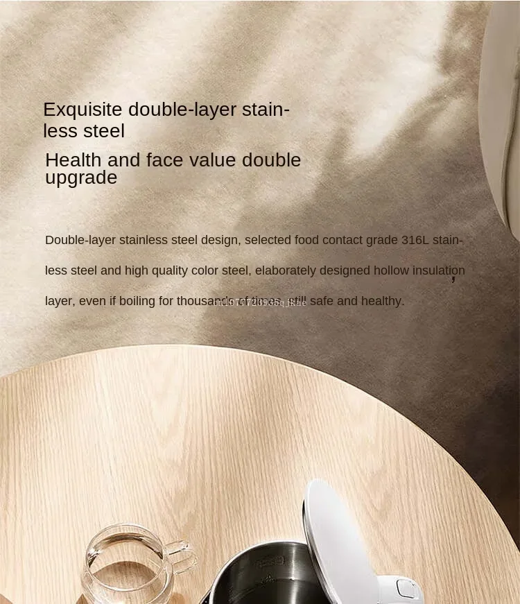 Iconic Brand mijia Electric kettle S1 hot water kettle double steel double layer design 316 stainless steel high power 1.7L household