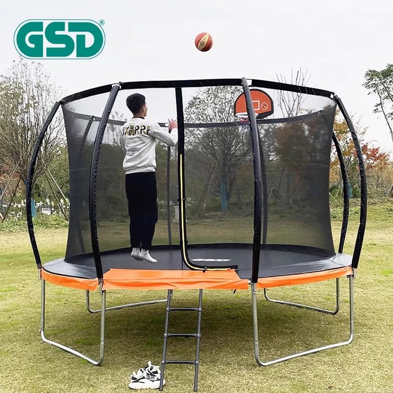 

8 Ft Trampoline with Enclosure Ladder And Basketball Hoop Outdoor Trampoline for Kids - 8FT 10FT 12FT 16FT For Available