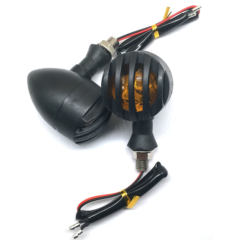 Motorcycle LED Signal Lamp Retro Grill Direction Indicator Light LED Turn Indicator Light for Harley Sportster for Yamaha Bobber