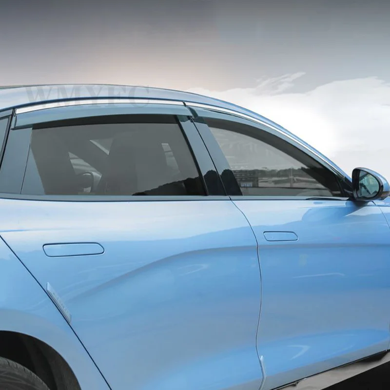 

Козырек для автомобильных окон BYD Seal DMi 2023 2024, дефлектор дыма для двери, защита на вентиляционное отверстие, навес от солнца, дождя, аксессуары для бровей