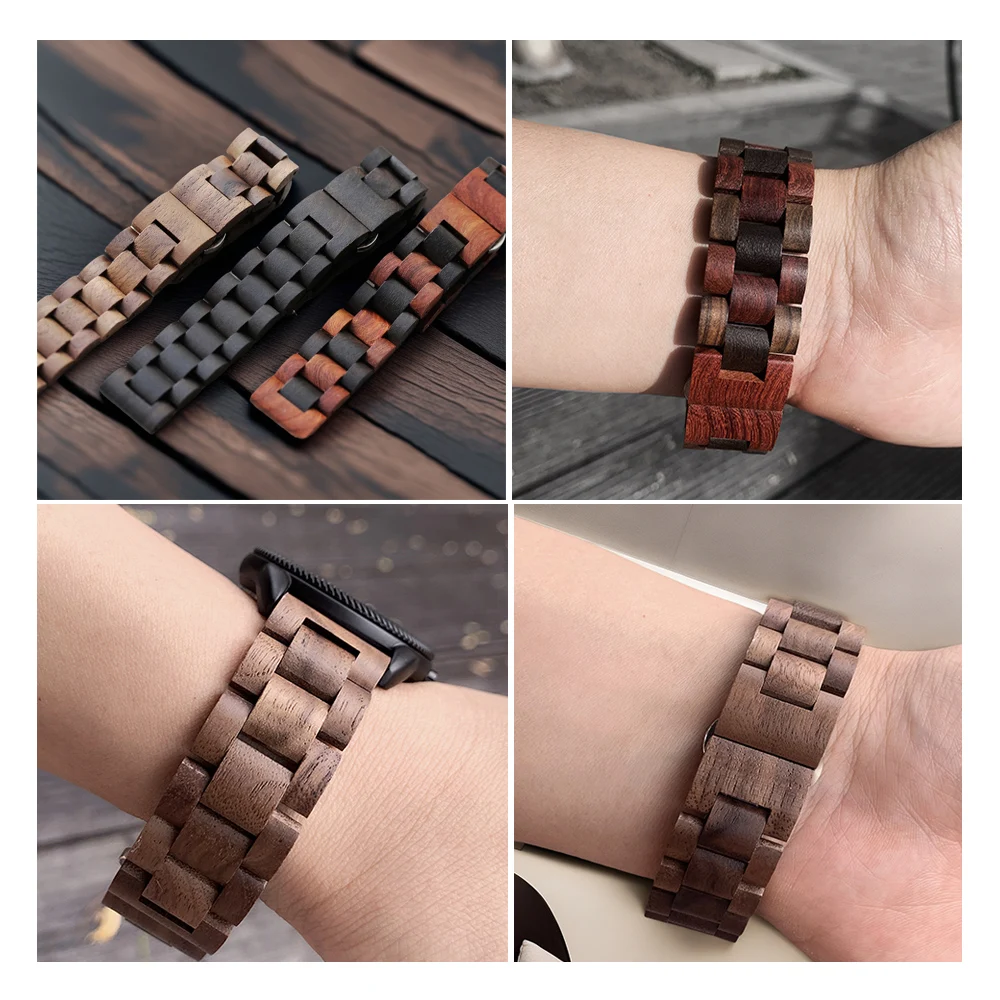 Elegant Retro Sandalwood Wooden Watch Strap