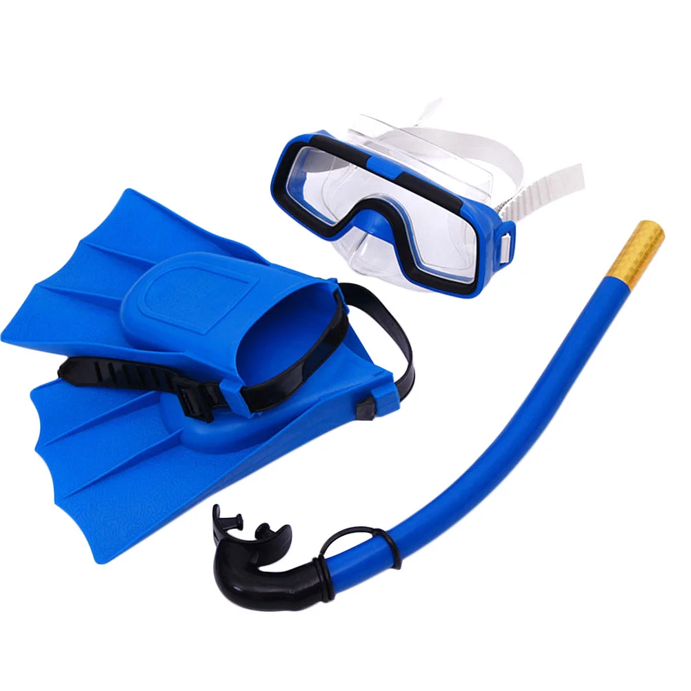 

Детские очки для дайвинга, набор для подводного плавания, уличная дыхательная трубка для подводного плавания, силиконовые плавательные ласты, маска для подводного плавания