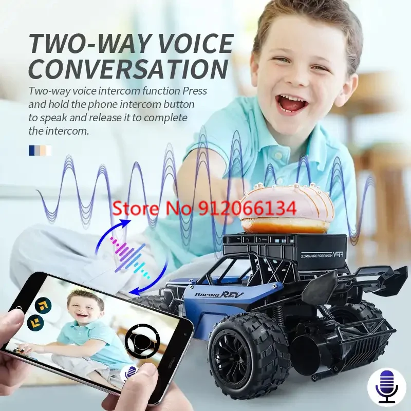 4K Camera Two-Way Voice Talkback WIFI FPV RC Car 2.4Ghz APP Gravity Control Shock Absorber High Speed Remote Control Car Truck 3