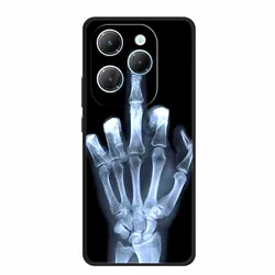 Shockproof Black Silicone Soft Back Cover Case for Infinix Hot 40 (B06.CH.19)