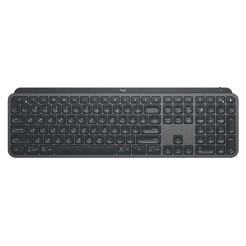 מקלדת אלחוטית Logitech MX Keys S, פרופיל נמוך, כתיבה מדויקת ושקטה, מקשים ניתנים לתכנות, תאורה אחורית, Bluetooth