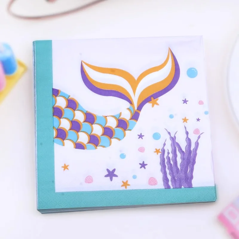 

Салфетка с принтом «рыбий хвост», салфетка для лица