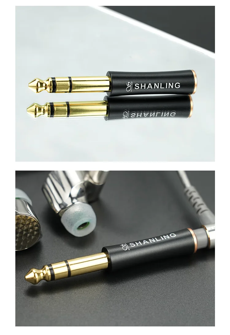 SHANLING 6.35mm 4.4mm 교체 가능한 어댑터, SM1.3 CD 플레이어 이어폰 어댑터, 남성-여성 어댑터 플러그 헤드폰 커넥터