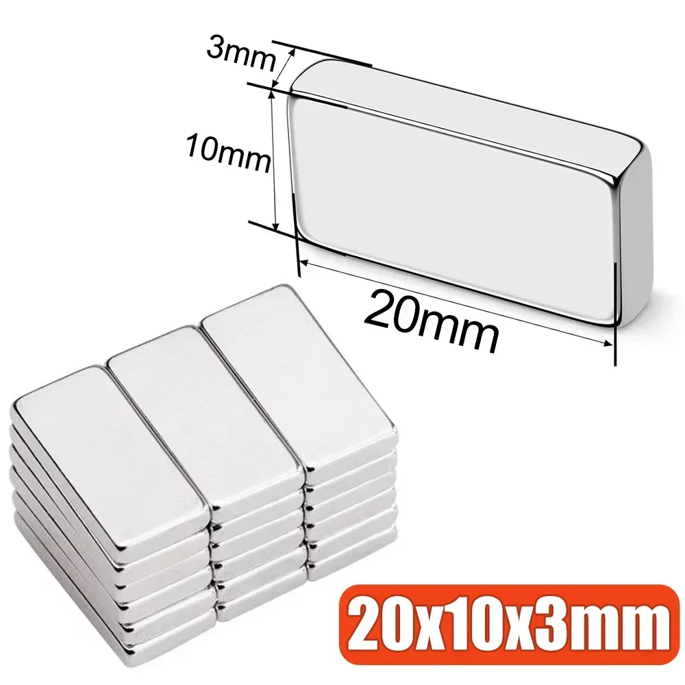 thumbnail image 1 of Imanes de neodimio superfuertes de 10 x 5 x 2 mm, imanes para nevera, tierras raras N52, imanes de 15/20 x 5 x 3 mm, imanes de disco magnéticos permanentes, 1 of 5