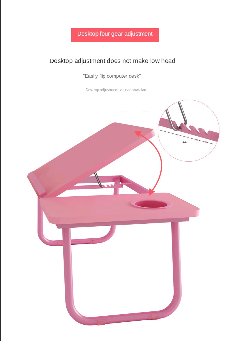 Description Picture 4 of itemFolding Laptop Desk for Bed Portable Computer Tray for Sofa Table for Writing 4 Angles Adjustable Laptop Table with Cup Holder