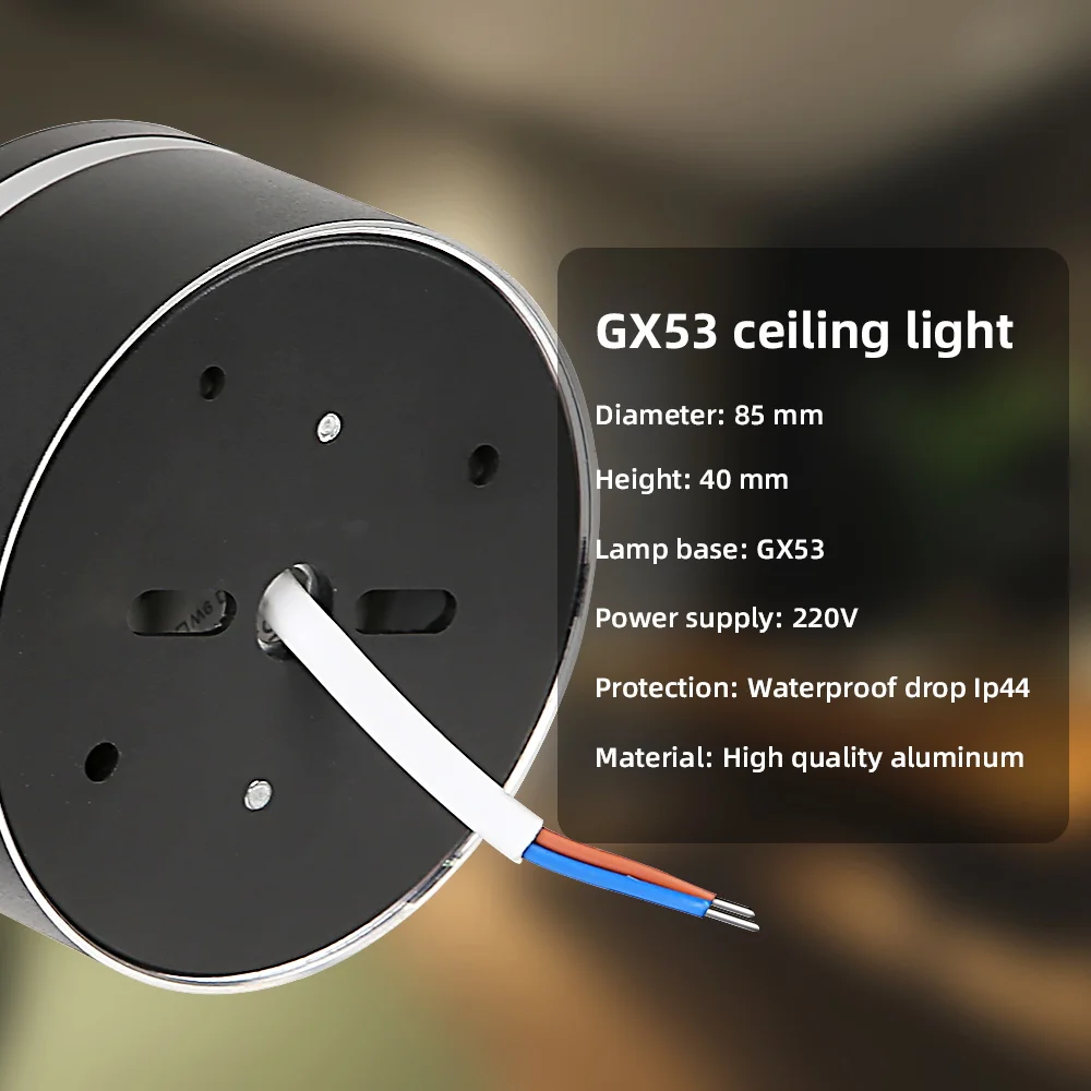 Description Picture 4 of itemSurface Mounted DownLight Indoor Led Spot Spotlight Home Replaceable Gx53 Bulbs 110V 220V Ceiling Light For Living Room Lighting